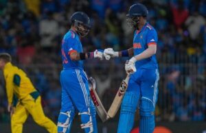 ವಿಶ್ವಕಪ್ ನ ಮೊದಲ ಪಂದ್ಯ: ಭಾರತಕ್ಕೆ ಆಸ್ಟ್ರೇಲಿಯಾ ವಿರುದ್ಧ 6 ವಿಕೆಟ್ ಗಳ ಗೆಲುವು