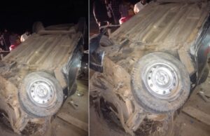 ಕಾರು ಪಲ್ಟಿ ಹೊಡೆದು ಅಪಘಾತ: ಇಬ್ಬರ ಸಾವು, 7 ಮಂದಿಗೆ ಗಾಯ