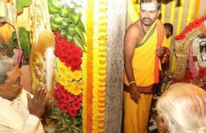 ದಸರಾ: ನಂದಿಧ್ವಜ ಪೂಜೆ ಸಲ್ಲಿಸಿದ ಮುಖ್ಯಮಂತ್ರಿ ಸಿದ್ದರಾಮಯ್ಯ