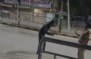 ಮಹಿಳಾ ಪೊಲೀಸ್ ಮುಂದೆಯೇ ಡ್ರ್ಯಾಗರ್ ಹಿಡಿದು ಪುಡಿರೌಡಿಯ ಹುಚ್ಚಾಟ: ಆರೋಪಿ ಬಂಧನ