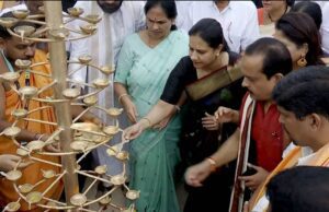 ಬೆಂಗಳೂರು: ಕಂಬಳ ಕೆರೆಗೆ ಚಾಲನೆ ನೀಡಿದ ಅಶ್ವಿನಿ ಪುನೀತ್ ರಾಜಕುಮಾರ್