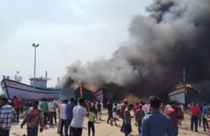 ಉಡುಪಿಯಲ್ಲಿ ಅಗ್ನಿ ಅವಘಡ- 7 ಹಡಗುಗಳು ಬೆಂಕಿಗಾಹುತಿ