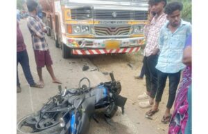 ಬೈಕ್- ಟ್ಯಾಂಕರ್ ಲಾರಿ ಅಪಘಾತ: ಇಬ್ಬರು ಸವಾರರ ಸಾವು