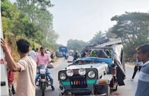 ಕೆ.ಎಸ್ಆ.ರ್.ಟಿ.ಸಿ ಬಸ್ ಹಾಗೂ ಜೀಪ್ ನಡುವೆ ಭೀಕರ ಅಪಘಾತ: ಸ್ಥಳದಲ್ಲೇ ಮೂವರು ಸಾವು