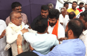 ಮೈಸೂರು: ರಾಮ ಮಂದಿರ ಗುದ್ದಲಿ ಪೂಜೆಗೆ ಆಗಮಿಸಿದ ಪ್ರತಾಪ್ ಸಿಂಹಗೆ ಘೇರಾವ್