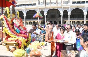 ಅರಮನೆ ಆವರಣದಲ್ಲಿ ರಥಸಪ್ತಮಿಯ ಸಂಭ್ರಮ: 8 ದೇವರ ಉತ್ಸವ ಮೂರ್ತಿಗಳ ಸಮಾಗಮ
