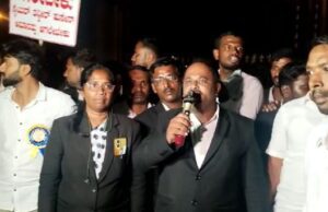 ಪಿಎಸ್ಐ ಅಮಾನತಿಗೆ ಆಗ್ರಹಿಸಿ ರಾಮನಗರದಲ್ಲಿ ವಕೀಲರ ಅಹೋರಾತ್ರಿ ಧರಣಿ: ಪೊಲೀಸ್ ಬಿಗಿ ಭದ್ರತೆ