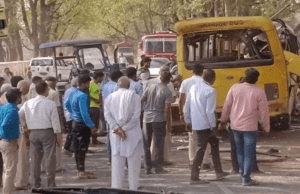 40 ವಿದ್ಯಾರ್ಥಿಗಳಿದ್ದ ಶಾಲಾ ಬಸ್ ಪಲ್ಟಿ: ಐವರು ಮಕ್ಕಳು ಸಾವು