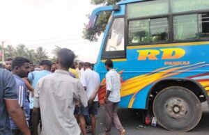 ಖಾಸಗಿ ಬಸ್ ಡಿಕ್ಕಿ; ಬೈಕ್ ಸವಾರ ಸ್ಥಳದಲ್ಲೇ ಸಾವು