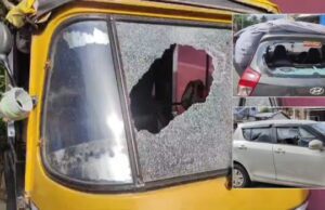 ಶಿವಮೊಗ್ಗ: ಗಾಂಜಾ ಮತ್ತಿನಲ್ಲಿ ಕಾರು, ಬೈಕು, ರಿಕ್ಷಾಗಳ ಗಾಜು ಪುಡಿ ಪುಡಿಮಾಡಿದ ದುಷ್ಕರ್ಮಿಗಳು