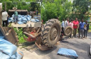 ಚಾಲಕನ ನಿಯಂತ್ರಣ ತಪ್ಪಿ ಟ್ರ್ಯಾಕ್ಟರ್ ಪಲ್ಟಿ: ಓರ್ವ ಮೃತ್ಯು, ಚಾಲಕ ಪಾರು