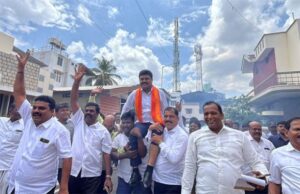 ಬಿ.ವೈ.ರಾಘವೇಂದ್ರ ಭರ್ಜರಿ ಮುನ್ನಡೆ: ಕಾರ್ಯಕರ್ತರ ಸಂಭ್ರಮಾಚರಣೆ