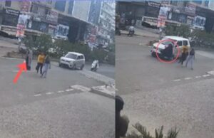 ಮಹಾರಾಷ್ಟ್ರ: ವೇಗವಾಗಿ ಬಂದು ಮಹಿಳೆಗೆ ಡಿಕ್ಕಿ ಹೊಡೆದ ಕಾರು