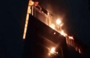 ಪ್ರಧಾನಿ ನರೇಂದ್ರ ಮೋದಿ ಪ್ರಮಾಣವಚನ ವೇಳೆ ಹೊತ್ತಿ ಉರಿದ ಬಿಜೆಪಿ ಕಚೇರಿ