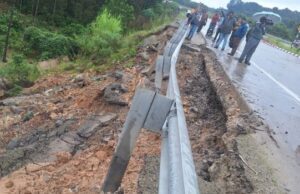 ರಾಷ್ಟ್ರೀಯ ಹೆದ್ದಾರಿ 75 ರಲ್ಲಿ ತಡೆ ಗೋಡೆ ಕುಸಿತ: ಏಕಮುಖ ಸಂಚಾರ