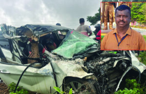 ಕಾರು-ಲಾರಿ ಮುಖಾಮುಖಿ ಡಿಕ್ಕಿ; ಪತ್ರಕರ್ತ ಸಾವು