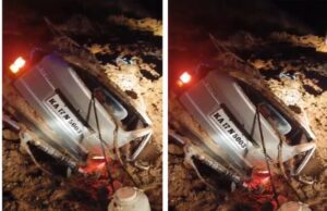 ಸಕಲೇಶಪುರದಲ್ಲಿ ಬಳಿ ಹೆದ್ದಾರಿಯಲ್ಲಿ ಭೂಕುಸಿತ: ಮಣ್ಣಿನಡಿ ಸಿಲುಕಿದ ಕಾರು