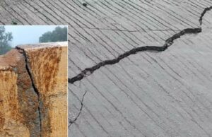 ಭಾರಿ ಮಳೆಗೆ ಚಾರ್ಮಾಡಿ ಘಾಟಿಯ ರಸ್ತೆ, ತಡೆಗೋಡೆಯಲ್ಲಿ ಬಿರುಕು: ಕುಸಿಯುವ ಭೀತಿ