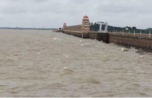 ತುಂಗಭದ್ರಾ ಜಲಾಶಯ ಭರ್ತಿಗೆ 1 ಅಡಿ ಬಾಕಿ: 35,444 ಕ್ಯುಸೆಕ್ ನೀರು ನದಿಗೆ