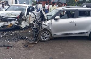 ಎರಡು ಕಾರುಗಳ ಮುಖಾಮುಖಿ: ಆರು ಮಂದಿಗೆ ಗಾಯ