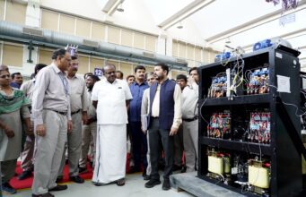 ಬೆಂಗಳೂರಿನ BHEL ವಿದ್ಯುನ್ಮಾನ ಘಟಕಕ್ಕೆ ಕೇಂದ್ರ ಸಚಿವ ಹೆಚ್.ಡಿ.ಕುಮಾರಸ್ವಾಮಿ ಭೇಟಿ