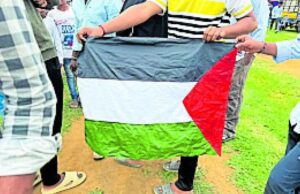 ಪ್ಯಾಲೆಸ್ಟೀನ್ ಬಾವುಟ ಪ್ರದರ್ಶನಕ್ಕೆ ಯತ್ನ: ಐವರ ಬಂಧನ