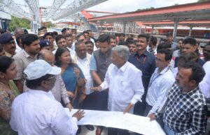 ಮೈಸೂರಿನ ಅಶೋಕ ಪುರಂ ರೈಲ್ವೆ ನಿಲ್ದಾಣಕ್ಕೆ ಸಚಿವ ವಿ. ಸೋಮಣ್ಣ ಭೇಟಿ: ಪರಿಶೀಲನೆ