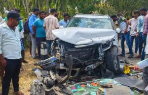 ಗೂಡ್ಸ್ ಟೆಂಪೋ- ಕಾರು ಡಿಕ್ಕಿ; 28 ಮಂದಿಗೆ ಗಾಯ