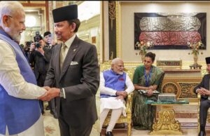 ಬ್ರೂನೈ ದೊರೆ ಹಸನಲ್ ಬೊಲ್ಕಿಯಾ- ಪ್ರಧಾನಿ ನರೇಂದ್ರ ಮೋದಿ ಭೇಟಿ