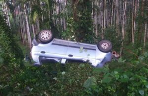 ನಿಯಂತ್ರಣ ತಪ್ಪಿ ಉರುಳಿಬಿದ್ದ ಕಾರು: ಮಹಿಳೆ ಸಾವು