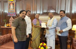 ದೆಹಲಿಯಲ್ಲಿ ನಿರ್ಮಲಾ ಸೀತಾರಾಮನ್ ರನ್ನು ಭೇಟಿಯಾದ ಸಿದ್ದರಾಮಯ್ಯ