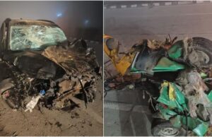 ಭೀಕರ ಅಪಘಾತ: ನವ ವಧು-ವರ ಸೇರಿ 7 ಮಂದಿ ಸಾವು