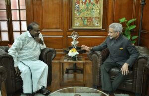 ವಿದೇಶಾಂಗ ಸಚಿವ ಜೈಶಂಕರ್ ಅವರನ್ನು ಭೇಟಿಯಾಗಿ ಧನ್ಯವಾದ ಹೇಳಿದ ಹೆಚ್.ಡಿ.ಕುಮಾರಸ್ವಾಮಿ