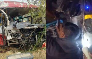 ಕೆಎಸ್ಆರ್ಟಿಸಿ ಬಸ್ – ಕರ್ನಾಟಕದ ಕ್ಯಾಂಟರ್ ನಡುವೆ ಅಪಘಾತ: ನಾಲ್ವರ ಸಾವು