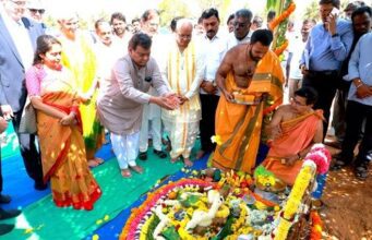 ವೇಮಗಲ್: ಕ್ರೋನ್ಸ್ ಕಂಪನಿಯ ಉತ್ಪಾದನಾ ಘಟಕಕ್ಕೆ ಸಚಿವ ಎಂ.ಬಿ.ಪಾಟೀಲರಿಂದ ಭೂಮಿಪೂಜೆ