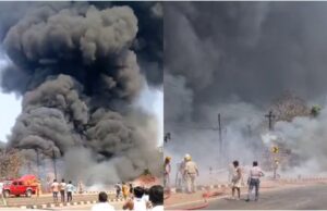 ಹೊನ್ನಾವರ: ಗುಜರಿ ಗೋಡೌನ್ ಗೆ ಬೆಂಕಿ; ಲಾರಿ ಸಹಿತ ವಸ್ತುಗಳು ಅಗ್ನಿಗಾಹುತಿ