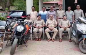 ಧಾರವಾಡದಲ್ಲಿ ಇಬ್ಬರು ಬೈಕ್ ಕಳ್ಳರು ಬಂಧನ: 5 ಬೈಕ್ ವಶ