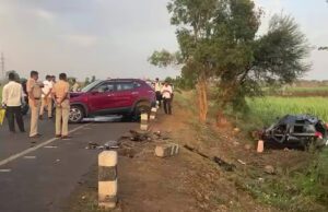 ಬೆಳಗಾವಿಯಲ್ಲಿ ಮಾಜಿ ಶಾಸಕ ಪುತ್ರನ ಕಾರು ಅಪಘಾತ : ಸ್ಥಳದಲ್ಲೇ ಒಂದೇ ಕುಟುಂಬದ ಮೂವರ ಸಾವು
