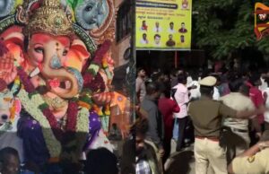 ಗಣೇಶ ವಿಸರ್ಜನೆ ವೇಳೆ ಡಿಜೆ ಬಂದ್ ಖಂಡಿಸಿ ಪ್ರತಿಭಟನೆ – ಲಾಠಿ ಪ್ರಹಾರ