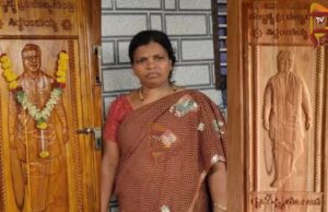 ಗೃಹಲಕ್ಷ್ಮಿ ಹಣ ಕೂಡಿಟ್ಟು ಸಿಎಂ ಭಾವಚಿತ್ರದ ಬಾಗಿಲು ಕೆತ್ತಿಸಿದ ಮಹಿಳೆ