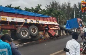 ಚಾಲಕನ ನಿಯಂತ್ರಣ ತಪ್ಪಿ ಡಿವೈಡರ್ ಡಿಕ್ಕಿ