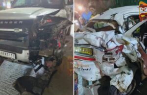 ನಿಯಂತ್ರಣ ತಪ್ಪಿ 6 ಕಾರುಗಳಿಗೆ ಡಿಕ್ಕಿ ಹೊಡೆದ ಲ್ಯಾಂಡ್ ರೋವರ್ ಡಿಫೆಂಡರ್