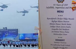 ಊಟದ ಮೆನುವಿನ ಮೂಲಕ ಪಾಕಿಸ್ತಾನಕ್ಕೆ ಭಾರತೀಯ ವಾಯುಸೇನೆ ವ್ಯಂಗ್ಯ..!