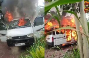 ಆಸ್ತಿ ಕಲಹ – ಪತಿಯ ಕಾರಿಗೆ ಬೆಂಕಿ ಇಟ್ಟ ಪತ್ನಿ