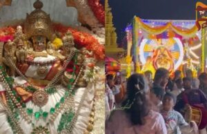 ಚಾಮುಂಡಿ ತಾಯಿಗೆ ಮುಡಿ ಉತ್ಸವ; ವಜ್ರ-ವೈಡೂರ್ಯ ಅಲಂಕಾರದಲ್ಲಿ ಕಂಗೊಳಿಸಿದ ದೇವಿ