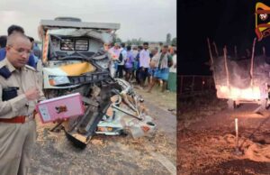 ಹಾವೇರಿಯಲ್ಲಿ ಭೀಕರ ಅಪಘಾತ – ಮೂವರು ಸಾವು, 20ಕ್ಕೂ ಹೆಚ್ಚು ಜನರಿಗೆ ಗಾಯ