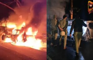 ಟಿಪ್ಪರ್, ಇನ್ನೋವಾ ನಡುವೆ ಡಿಕ್ಕಿ – ಚಾಲಕ ಸಜೀವ ದಹನ