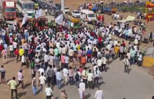 ಹಿಂಸಾಚಾರಕ್ಕೆ ತಿರುಗಿದ ರೈತರ ಪ್ರತಿಭಟನೆ – ಕಲ್ಲು ತೂರಾಟ