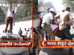 ಕ್ಯಾಬ್ ಡ್ರೈವರ್ ಮೇಲೆ ಹಲ್ಲೆ, ಕಾರಿನ ಮೇಲೆ ನಿಂತು ಹುಚ್ಚಾಟ – ಟ್ರಾಫಿಕ್ ಜಾಮ್