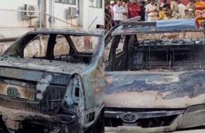 ಎಲೆಕ್ಟ್ರಿಕ್ ಕಾರಿನಲ್ಲಿ ಏಕಾಏಕಿ ಬೆಂಕಿ – ಕಾರರು ಸುಟ್ಟು ಕರಕಲು